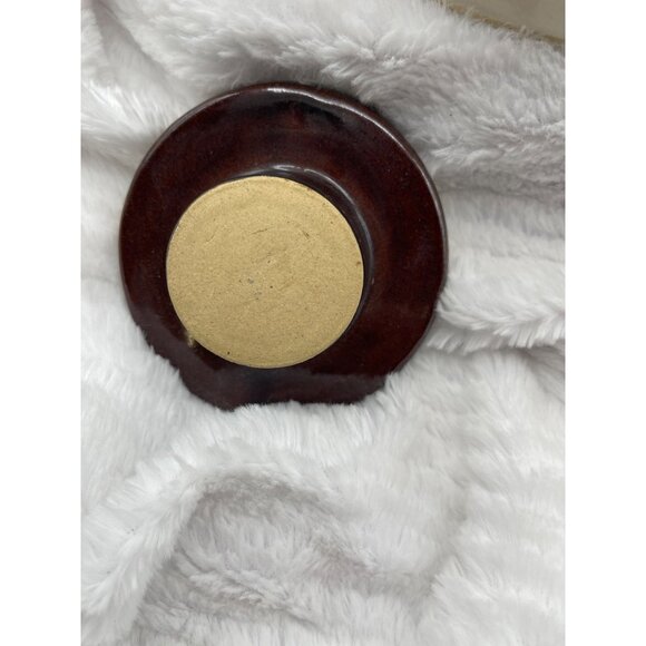 Vintage Roseville Ransbottom RRP McCoy Two Tone Stoneware Bean Pot Crock Lid & H - Picture 5 of 16